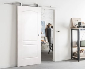 Porta scorrevole reversibile Empire in mdf bianco, L 93 x H 212 cm, con binario Ermes