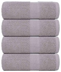 Asciugamani Per Sapone 4 Pz Grigio 30x30cm 360g/m² 100% Cotone /