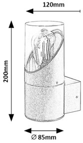Rabalux 7236 - Lampada da parete esterna NOVIGRAD 1xE27/28W/230V IP54