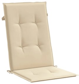 Cuscini per Sedie 4 pz Beige 120x50x3 cm in Tessuto