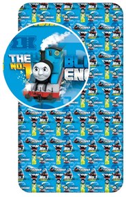 Lenzuolo con angoli per bambini blu in cotone 90x200 cm Thomas the Tank Engine – Jerry Fabrics
