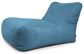 Puof a sacco blu con rivestimento in velluto a coste Lounge 100 – SLOWDOWN