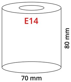 Eglo 90858 - Paralume MY CHOICE E14 diametro 7 cm bianco e nero