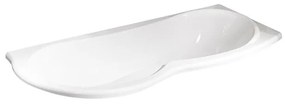 Vasca idromassaggio asimmetrica KEKKY 70 x 170 cm bianco