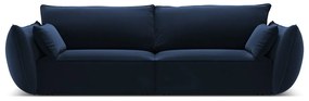 Divano blu scuro con rivestimento in velluto 208 cm Vanda – Mazzini Sofas