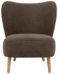 Poltrona marrone in tessuto bouclé Elmont - Actona