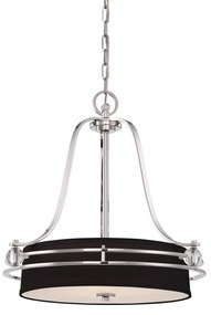 Lampadario Contemporaneo Uptown Gotham Metallo Argento Imperiale 4 Luci E27