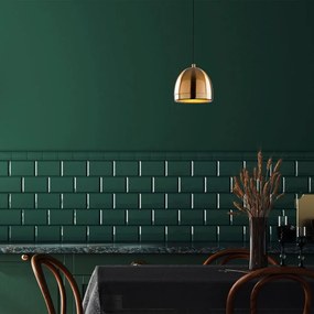 Lampada a sospensione color bronzo con paralume in metallo ø 17 cm Mugo - Opviq lights