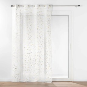 Tenda in voile bianco-oro 140x240 cm Floressia - douceur d'intérieur