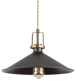 Sospensione Industrial-Minimal Eris-4 Metallo Nero 1 Luce E27