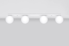 Plafoniera bianca con paralume in vetro ø 12 cm Umerta – Sollux