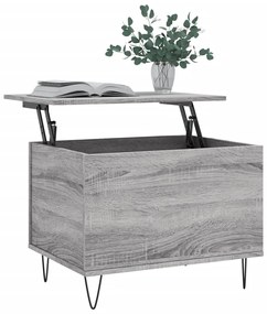 Tavolino salotto grigio sonoma 60x44,5x45 cm legno multistrato