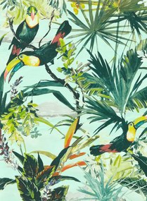 Clarke & Clarke Carta da parati Toucan - Sky