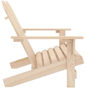 Sedia da giardino adirondack 2 posti in legno massello di abete