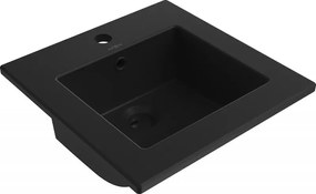 Mexen Atena lavabo da incasso 41 x 41 cm, nero opaco - 25014170