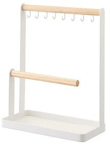 Piedistallo multifunzione bianco con dettagli in faggio Tosca - YAMAZAKI