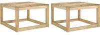 Tavoli Giardino Pallet 2pz 60x60x36,5cm Legno Pino Impregnato 315704