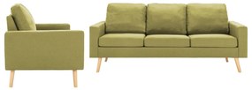 Set Divani 2 Pz İn Tessuto Verde /