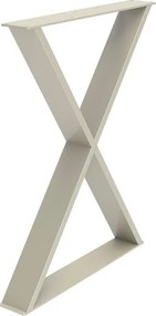 Gamba per mobili a X STEELMI Cross in acciaio cromo opaco L 58 x P 8 x H 71 cm