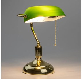 Brilagi - Lampada da scrivania BANK OFFICE 1xE27/60W/230V dorata/verde