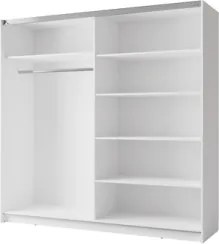 Armadio 150x207h Cm 2 Ante Scorrevoli Con Specchio Arsola Crema