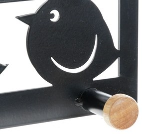 Appendiabiti per Porte DKD Home Decor Uccelli Metallo Legno MDF (2 pezzi) (28.5 x 9.5 x 16 cm)