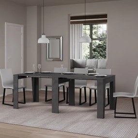 Consolle allungabile 90x25/211 cm DEVA Antracite allunghe interne