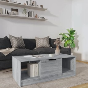 Tavolino Da Salotto Grigio Sonoma 102x50x36cm Legno Multistrato /