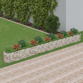 Gabbione Con Letto Rialzato İn Acciaio Zincato 610x50x50 Cm /