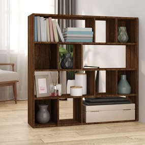 Libreria/divisorio rovere marrone 105x24x102 cm