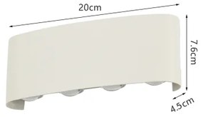 Brilagi - Applique da esterno FLAREBOX LED/8W/230V bianco IP65