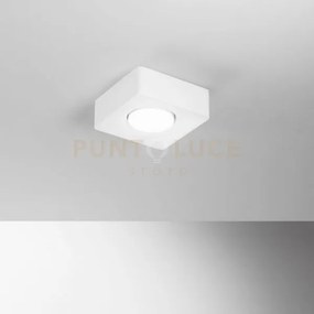 Plafoniera athen quadrata bianca 1 luce attacco gx53 14x14x5,3cm in...