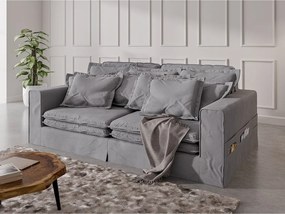 Divano grigio chiaro 236 cm Nora – Ropez