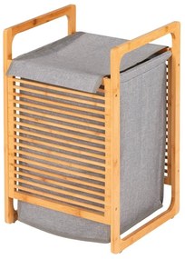 Cesta porta biancheria rettangolare in bambù grigio marrone WENKO Bahari 43 l