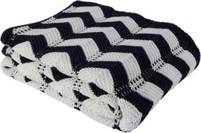 Copriletto in cotone blu scuro Cozy, 130 x 170 cm - Homemania Decor