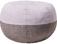 Pouf tondo bicolore 47x31 cm Oberon grigio