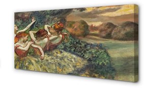 Quadro su tela Dance in the Forest Ballerinas 100x50 cm