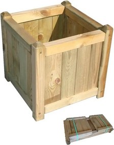 fioriera da giardino in legno di pino impregnato in autoclave 40 x 40 cm