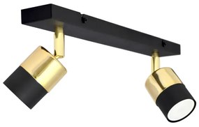 Faretto LED TUBSSON 2xGU10/4,8W/230V nero/oro