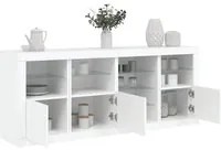 Credenza con Luci LED Bianca 164x37x67 cm 3209051