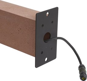 Lampione da esterno moderno terracotta 65cm IP44 - Pompei