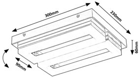 Rabalux 75020 - Plafoniera LED da bagno BLAS LED/24W/230V 4000K
