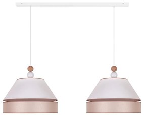 Duolla - Lampadario a sospensione con filo AVIGNON 2xE27/15W/230V bianco/beige