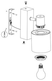 Eglo 99488 - Applique BATALLAS 1xE27/10W/230V