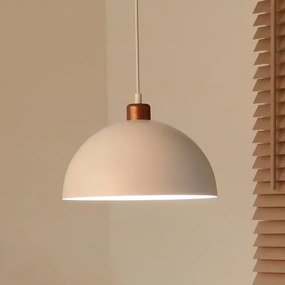 Duolla - Lampada a sospensione con cavo IRONLINE 1xE27/15W/230V Ø 27 cm bianco/rame