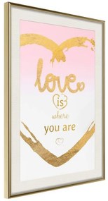 Poster  Ubiquitous Love II  Cornice Quadri Cornice d'oro con passe-partout, Larghezza x Altezza Home decor 20x30