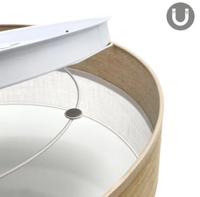 Plafoniera LED SIRJA WOOD LED/36W/230V diametro 45 cm bianco/quercia