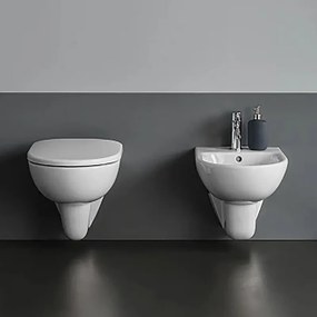 Coppia sanitari distanziato scarico a pavimento GEBERIT Selnova WC: P 53.5 x L 35.8 x H 40 cm, bidet: P 52 x L 35.8 x H 40 cm