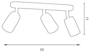 Faretto RENO 3xGU10/8W/230V nero/cromo