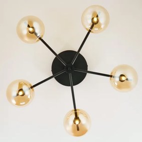 Jupiter 2047 - Lampadario a plafone PRATO 5xG9/10W/230V nero/beige